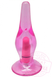 Анальная вибропробка розовая 4,5х13,5 см
