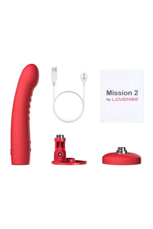 Изображение 5, Дилдо-вибратор LOVENSE Mission 2 с технологией Touch-Sense, силикон, красный, 27,2 см, TFA-LE-45