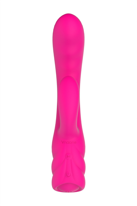 Изображение 2, Вибратор с клиторальным стимулятором Nalone PureX2, силикон, розовый, 20,7 см, TFA-CS-B027-2