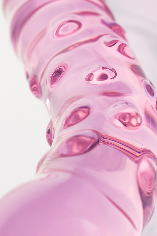 Изображение 7, Двусторонний фаллоимитатор Sexus Glass, стекло, розовый, 20,5 см, TFA-912026