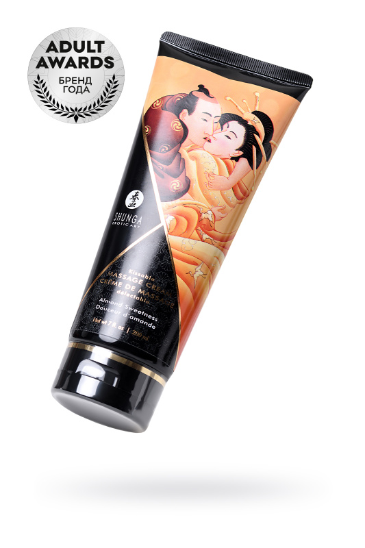 Изображение 1, Массажный крем Shunga Almond Sweetness, съедобный, миндаль, 200 мл, TFA-274112