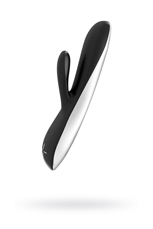 Изображение 1, Вибратор OVO rabbit перезаряжаемый силикон, черный, 19,5 см, TFA-E5-1