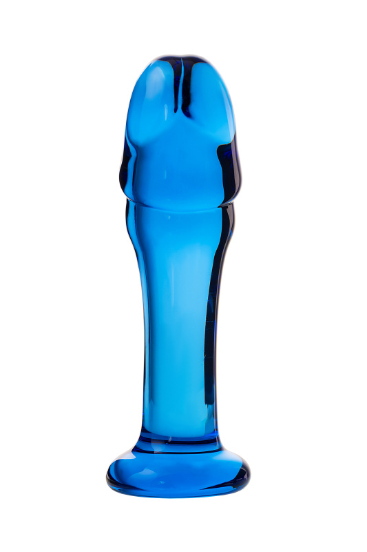 Изображение 3, Анальный фаллоимитатор Sexus Glass, стекло, синий, 13 см, TFA-912186