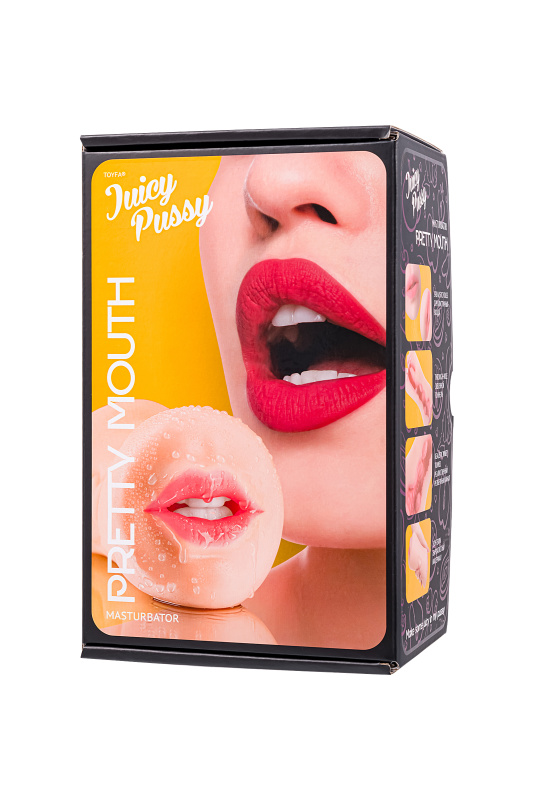 Изображение 10, Мастурбатор реалистичный Juicy Pussy by TOYFA Pretty Mouth, рот и вагина, SoftSkin, телесный,17 см, TFA-893020