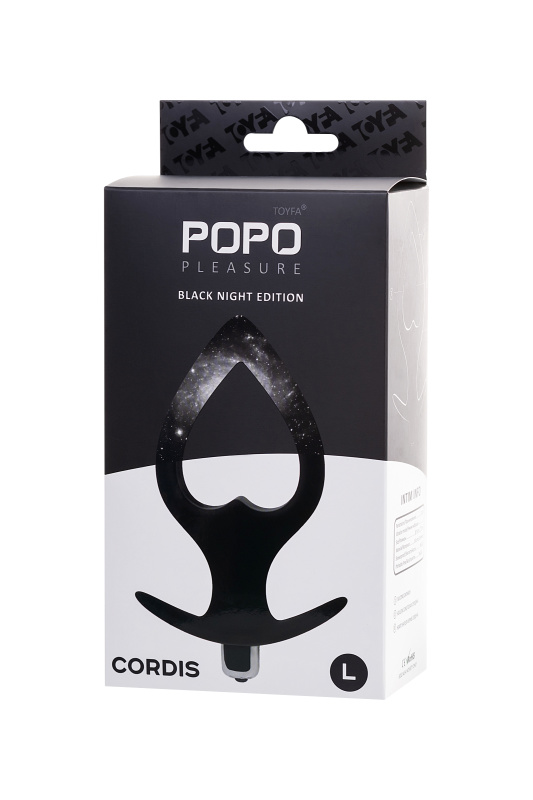 Изображение 7, Анальная вибровтулка-расширитель POPO Pleasure by TOYFA Cordis, силикон, черная, 17 см, Ø 7,5 см, TFA-731437