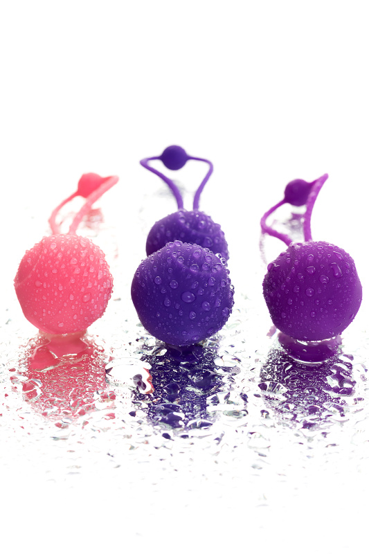 Изображение 14, Набор вагинальных шариков L'EROINA by TOYFA Bloom, силикон, фиолетово-розовый, Ø 3,1/3,1/2,6-3 см, TFA-564003