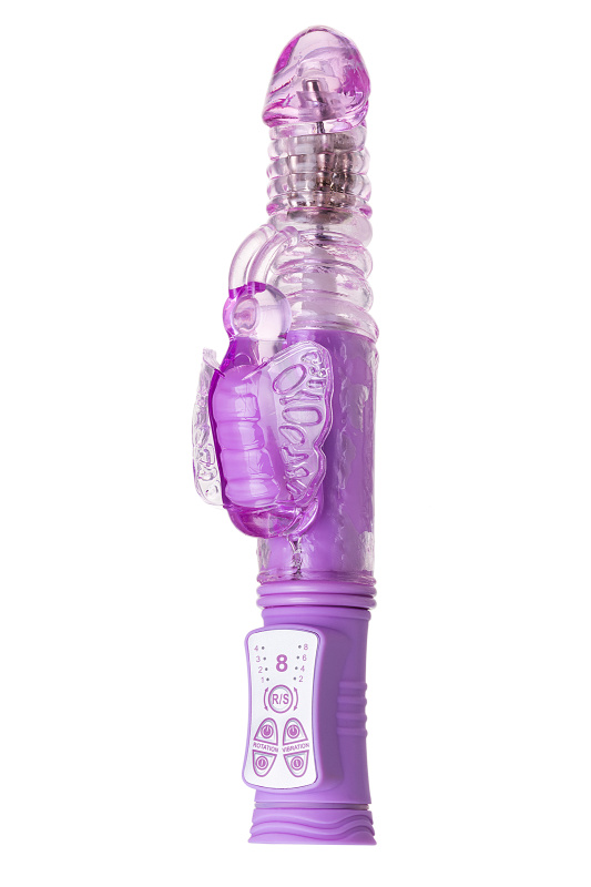 Изображение 2, Вибратор с клиторальным стимулятором TOYFA A-Toys Serk High-Tech fantasy, TPE, фиолетовый, 24,5 см, TFA-761033