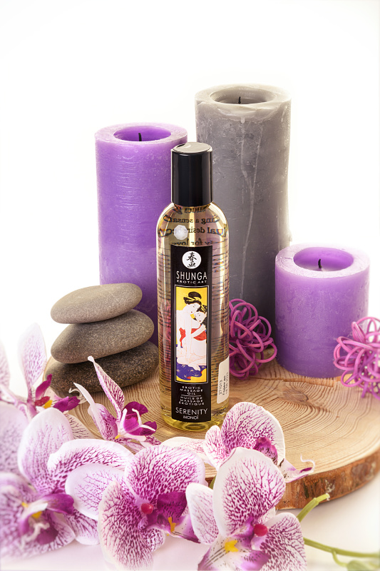 Изображение 15, Масло для массажа Shunga Serenity, натуральное, возбуждающее, цветочный, 240 мл, TFA-271013