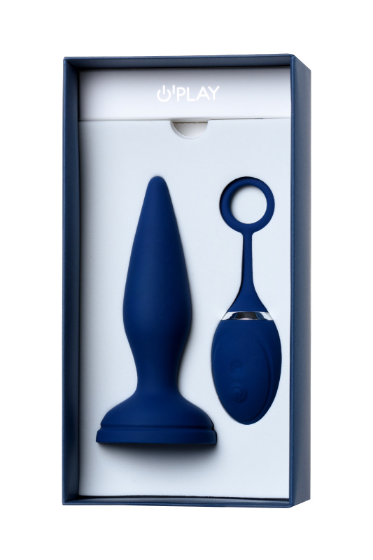 Изображение 14, Анальная вибровтулка O'Play Unico с пультом ДУ, силикон, синий, 13,5 см., TFA-221001