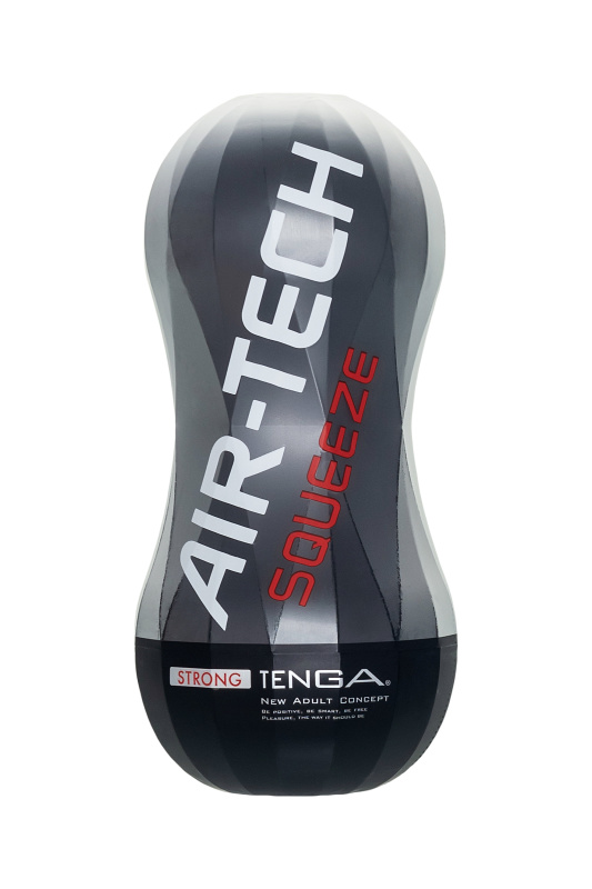 Изображение 2, Нереалистичный мастурбатор TENGA Air-Tech Squeeze Strong, TPE, белый, 17 см, TFA-ATS-001B