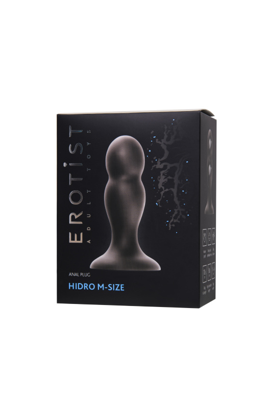 Изображение 6, Анальная втулка Erotist Hidro M, силикон, чёрный, 10,5 см, TFA-541325
