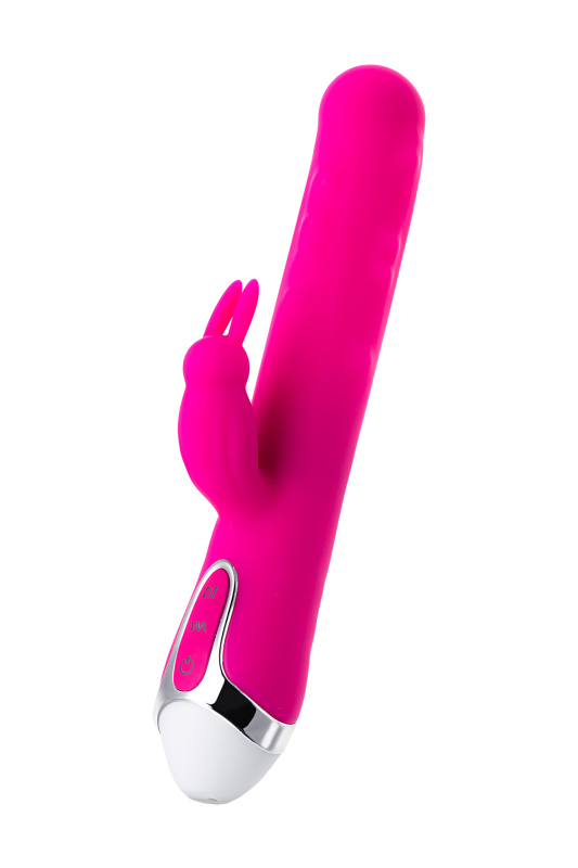Изображение 3, Вибратор с клиторальным стимулятором JOS BALLE, с движущимися шариками, силикон, розовый, 23 см, TFA-783002