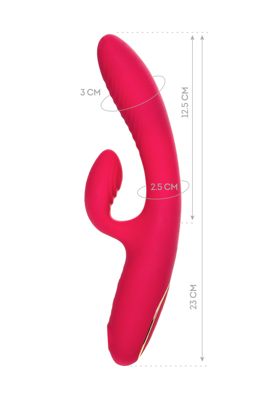 Изображение 11, Вибратор с вакуум-волновой стимуляцией JOS Enila, силикон, розовый, 23 см, TFA-783036