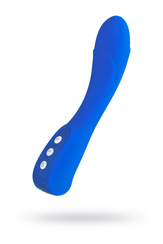 Изображение 1, Нереалистичный вибратор L'EROINA by TOYFA Blury, силикон, синий, 18,5 см, Ø 3,4, TFA-561020