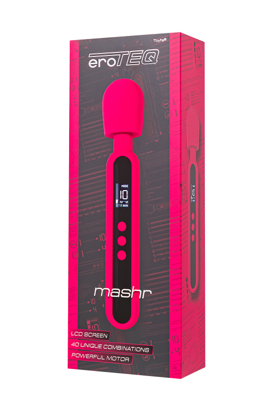 Изображение 9, Интимный массажер eroTeq Mashr, силикон, розовый, 23,5 см, TFA-593004