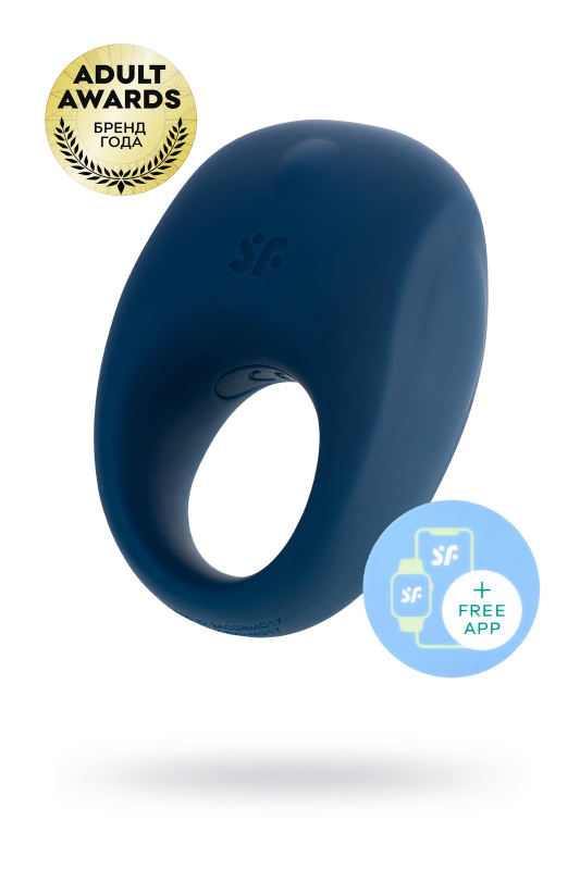 Изображение 1, Эрекционное кольцо на пенис Satisfyer Strong, силикон, синий, 7 см., TFA-J2008-18