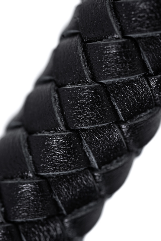 Изображение 4, Кнут плетеный Pecado BDSM, натуральная кожа, черный, 65 см., TFA-05170