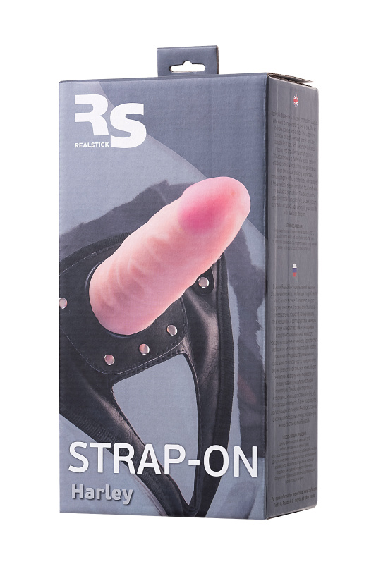 Изображение 16, Страпон на креплении RealStick Strap-On Harley, TPR, телесный, 17,3 см, TFA-972003