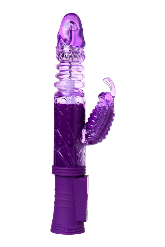 Изображение 5, Вибратор Штучки-дрючки с клиторальным стимулятором, TPR, фиолетовый, 23 см, TFA-690502