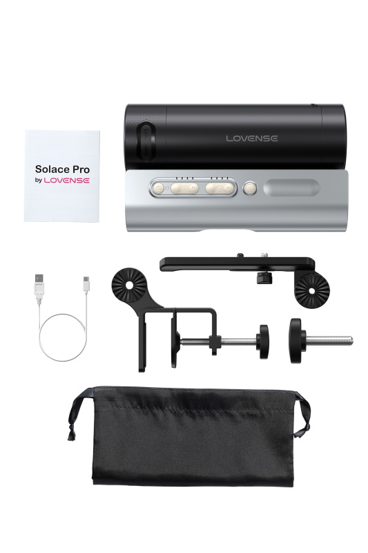 Изображение 8, Вибромастурбатор нереалистичный LOVENSE Solace PRO, TPE, черный, 23,1 см, TFA-LE-46