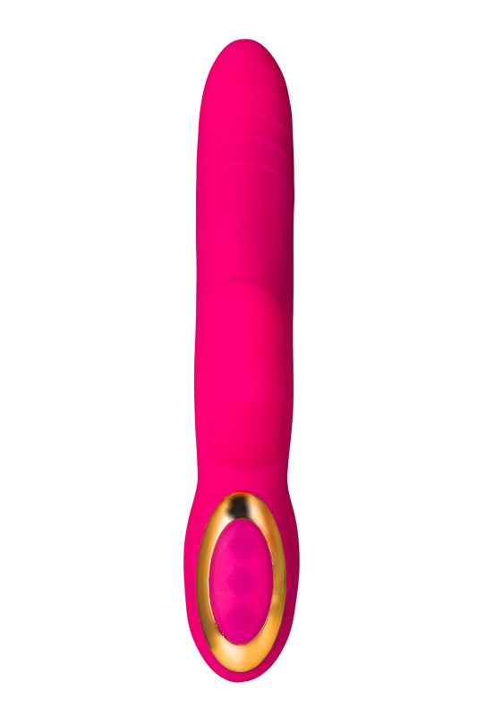 Изображение 2, Вибратор с подогревом для двойной стимуляции JOS NEGA, силикон, розовый, 22 см, TFA-783021