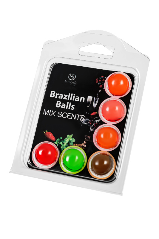 Массажное масло SECRET PLAY BRAZILIAN BALLS, микс ароматов, 6 х 4 гр, TFA-3386