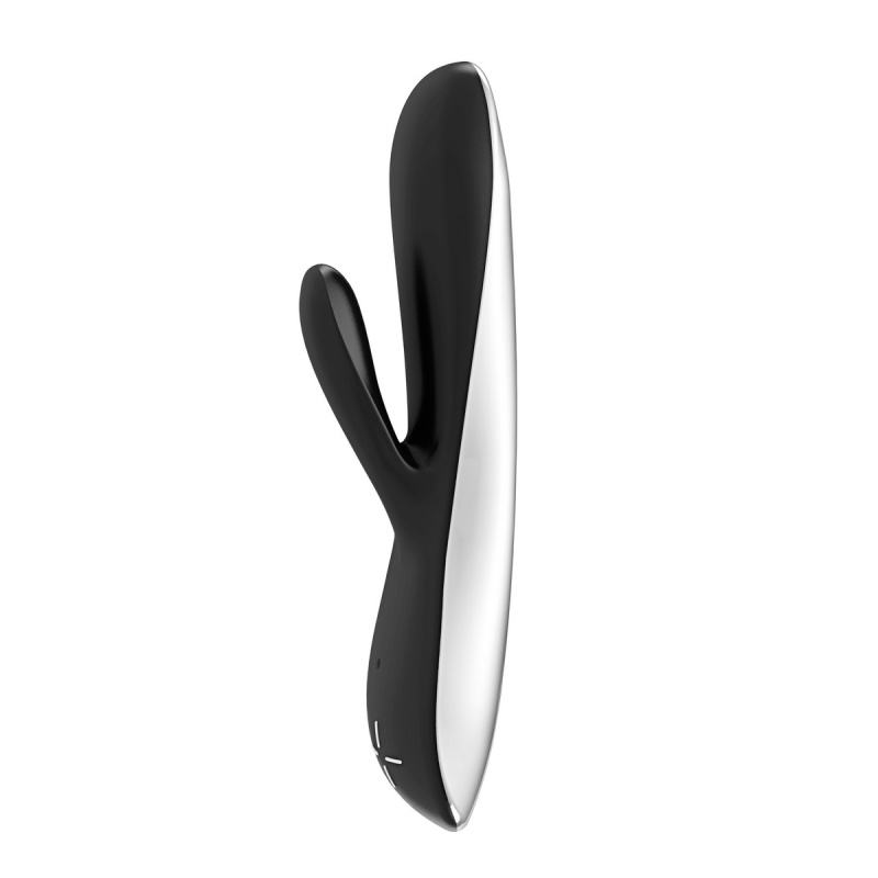 Изображение 2, Вибратор OVO rabbit перезаряжаемый силикон, черный, 19,5 см, TFA-E5-1
