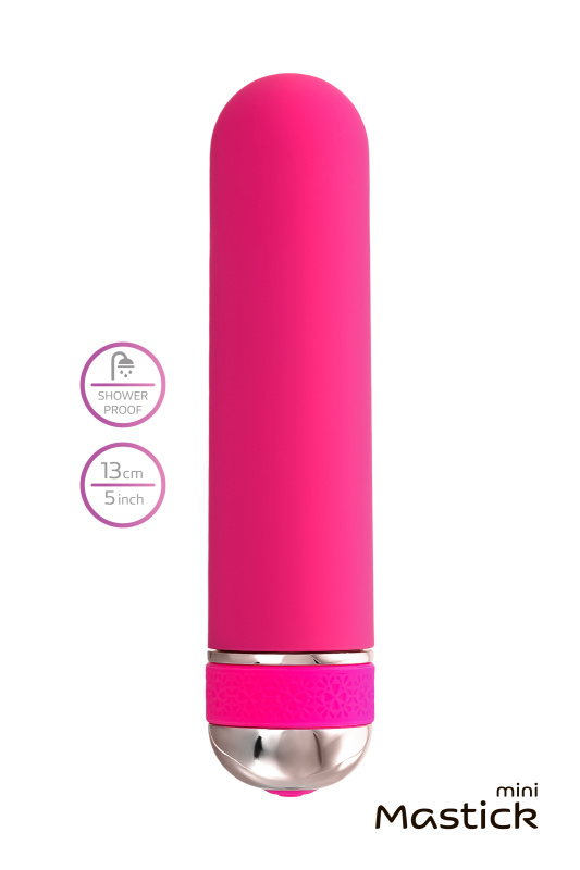 Изображение 10, Нереалистичный вибратор A-Toys by TOYFA Mastick mini, ABS пластик, розовый, 13 см, TFA-761054