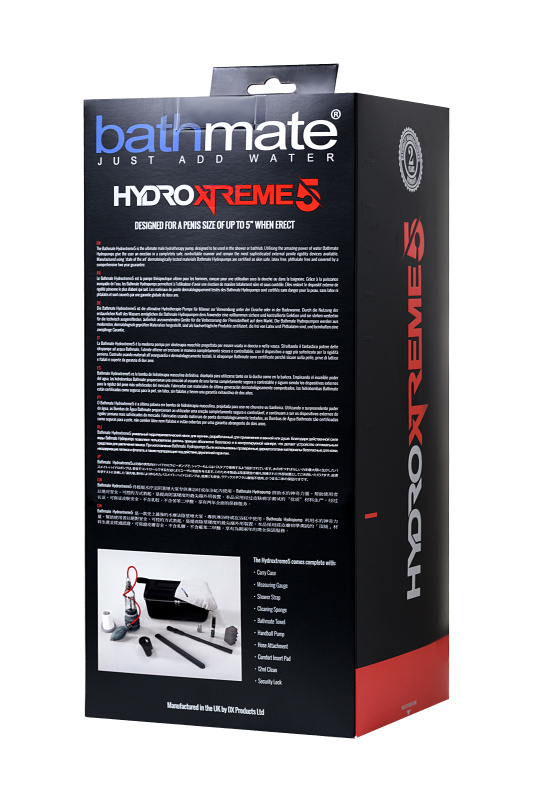 Изображение 5, Гидропомпа Bathmate HYDROXTREME5, ABS пластик, прозрачная, 26 см (аналог HYDROMAX XTREME X20), TFA-BM-HX5-CC