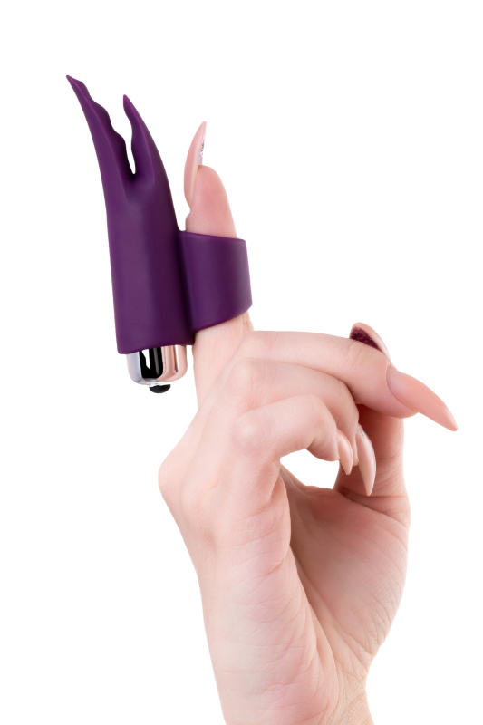Изображение 9, Вибронасадка на палец JOS Tessy для прелюдий, силикон, фиолетовый, 9,5 см, TFA-782030