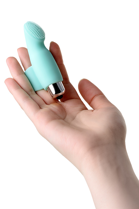 Изображение 7, Вибронасадка на палец для клиторальной стимуляции JOS BLISS, силикон, голубая, 9 см, TFA-782004
