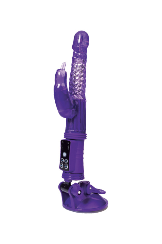 Изображение 2, Вибратор с клиторальным стимулятором TOYFA A-Toys High-Tech fantasy, TPR, фиолетовый, 24 см, TFA-765012
