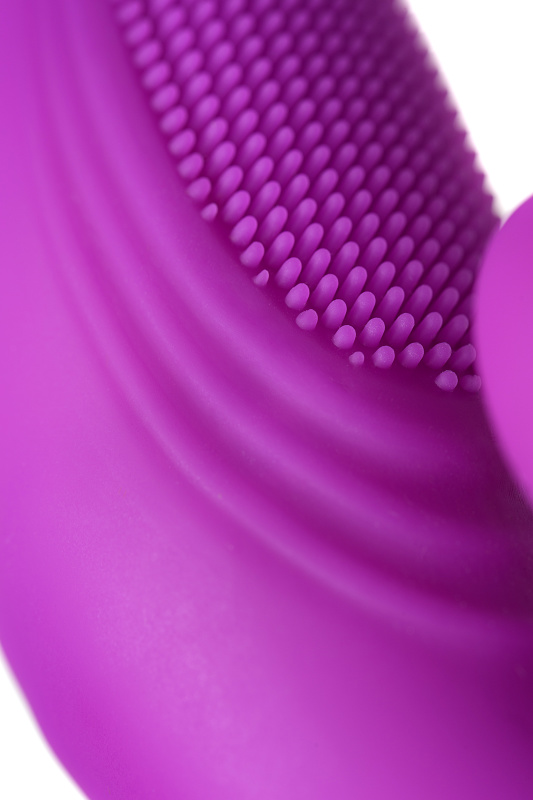 Изображение 15, Вибратор-ротатор с ресничками для двойной стимуляции JOS Anita, силикон, фиолетовый, 18 см, TFA-783018