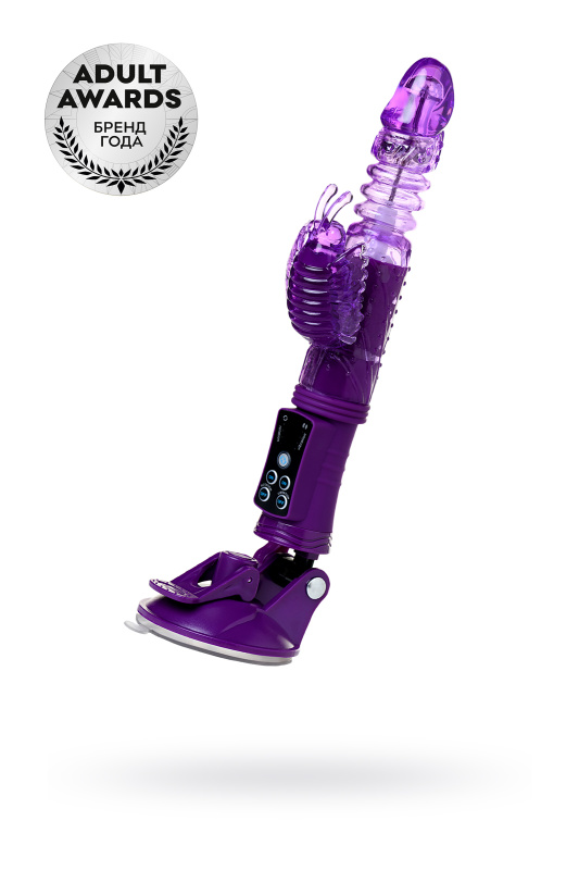 Изображение 1, Вибратор с клиторальным стимулятором TOYFA A-Toys High-Tech fantasy, TPR, фиолетовый, 23 см, TFA-765010