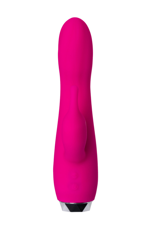 Изображение 2, Вибратор с клиторальным стимулятором L'EROINA, силикон, розовый, 17 см, TFA-561003