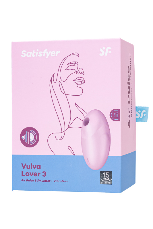 Изображение 8, Вакуум-волновой бесконтактный стимулятор клитора Satisfyer Vulva Lover 3, силикон, розовый, 11 см, TFA-4018652