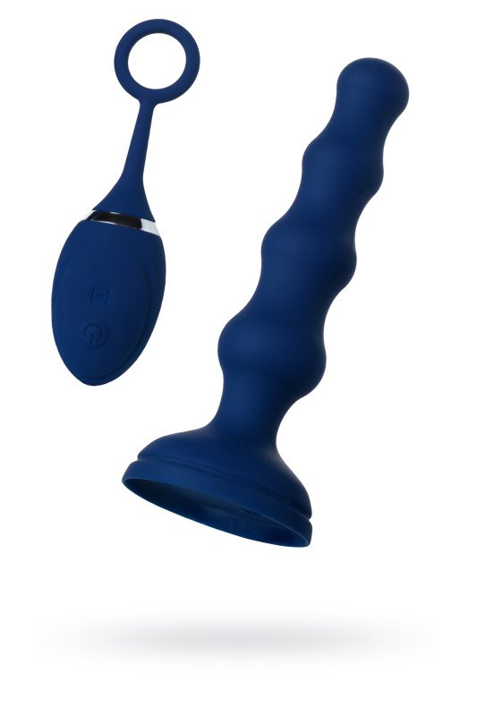 Анальная вибровтулка O'Play Wave с пультом ДУ, силикон, синий, 15,5 см., TFA-221003