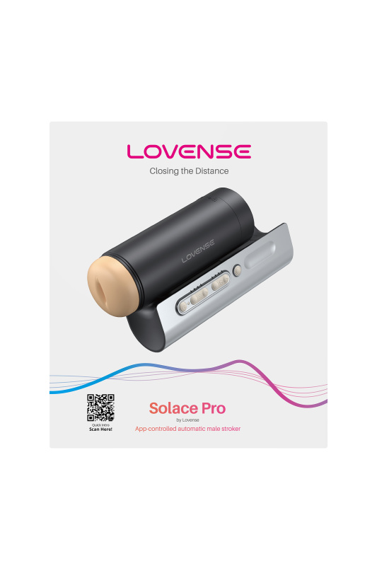 Изображение 9, Вибромастурбатор нереалистичный LOVENSE Solace PRO, TPE, черный, 23,1 см, TFA-LE-46