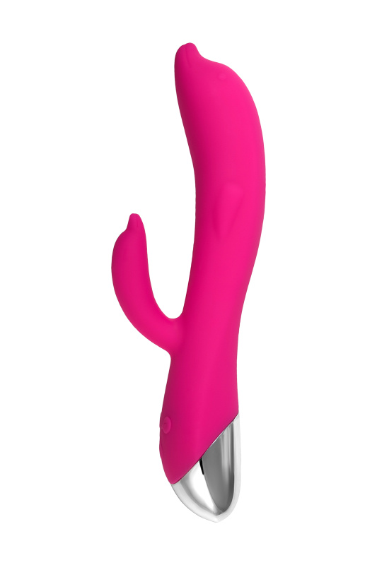 Изображение 4, Вибратор Штучки-Дрючки «Дрючка-Удовольствие» с клиторальным стимулятором, розовый, 21,5 см, TFA-690504