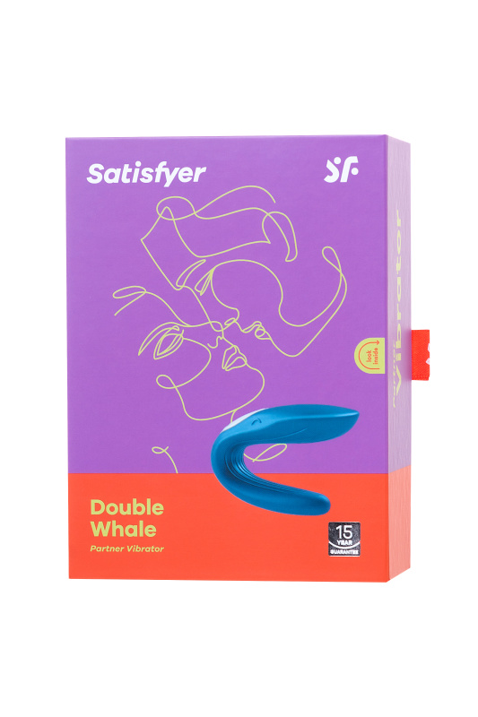 Изображение 9, Многофункциональный стимулятор для пар Satisfyer Partner Whale, силикон, голубой, 17 см., TFA-J2008-5