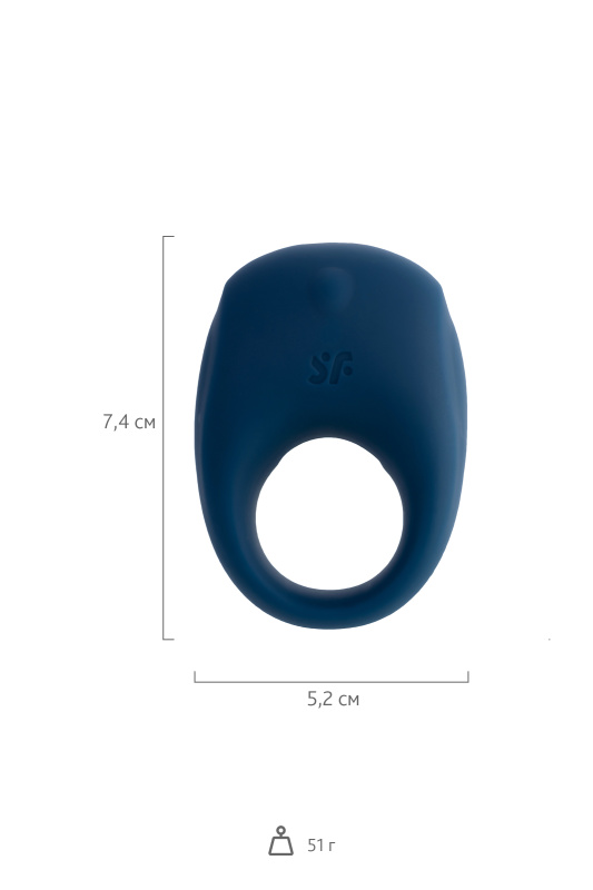 Изображение 7, Эрекционное кольцо на пенис Satisfyer Strong, силикон, синий, 7 см., TFA-J2008-18