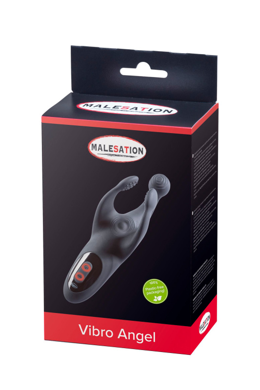 Изображение 7, Многофункциональный стимулятор для мужчин MALESATION Vibro Angel, силикон, черный, TFA-31604