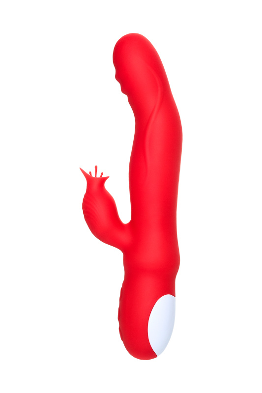 Изображение 2, Вибратор JOS Redli с двигающейся головкой, силикон, красный, 21 см, TFA-783034