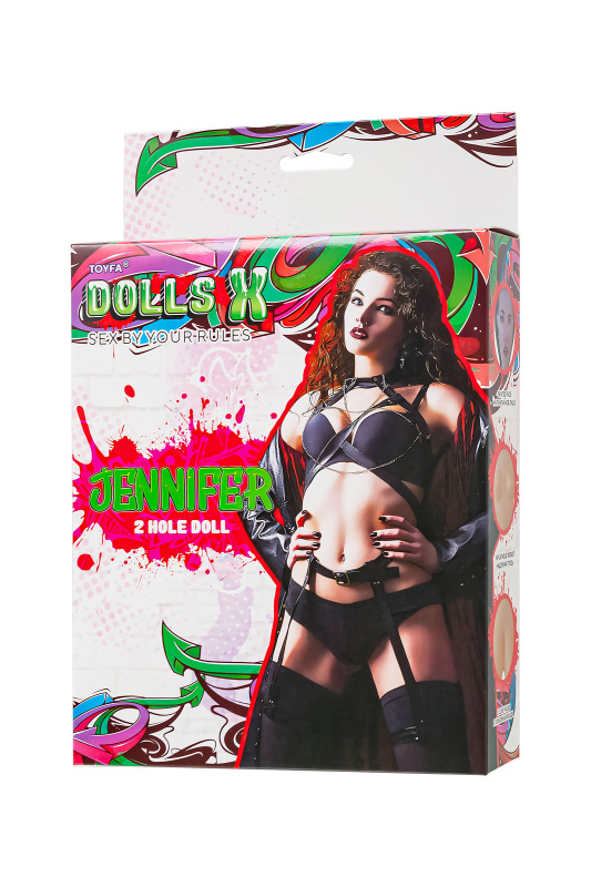 Изображение 6, Кукла надувная Dolls-X by TOYFA Jennifer, шатенка, с двумя отверстиями, 150 см, TFAM-117022