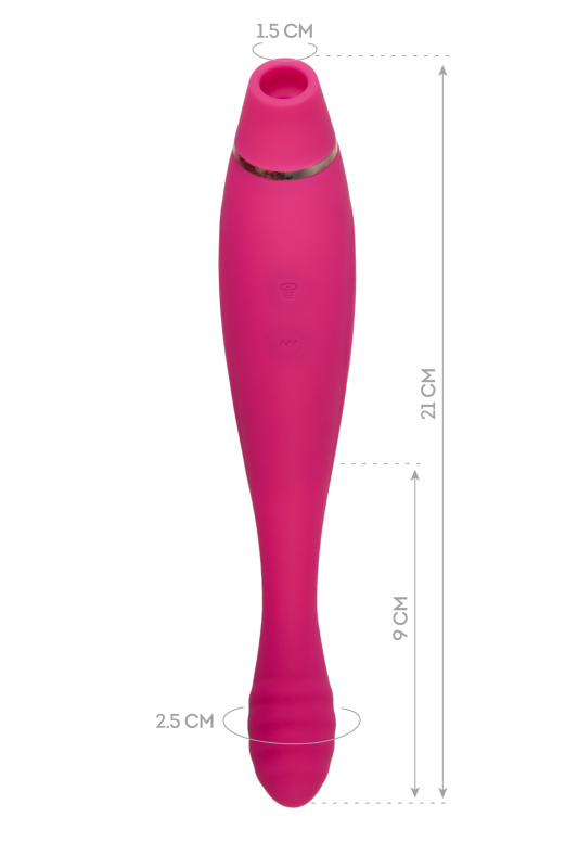 Изображение 6, Вакуум-волновой стимулятор клитора JOS Danvi, силикон, розовый, 21,5 см, TFA-783039