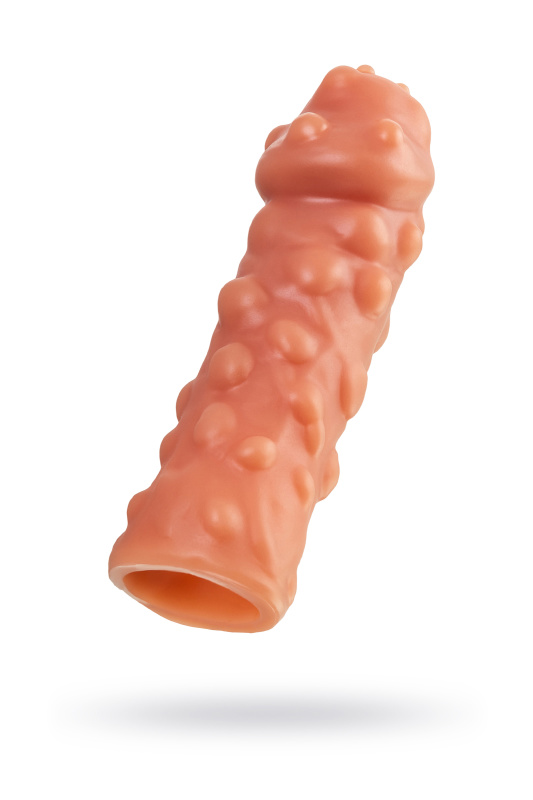 Изображение 1, Насадка реалистичная KOKOS PENIS SLEEVE с дополнительной стимуляцией, TPE, телесная, 16.5 см, TFA-PS.003-L