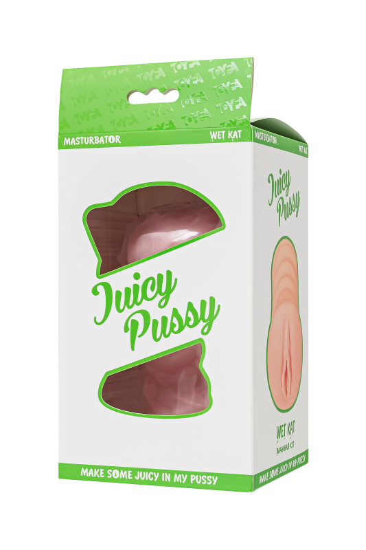 Изображение 12, Мастурбатор самолубрицирующийся Juicy Pussy by TOYFA Wet Kat, TPE, телесный, 15 см, TFA-893044