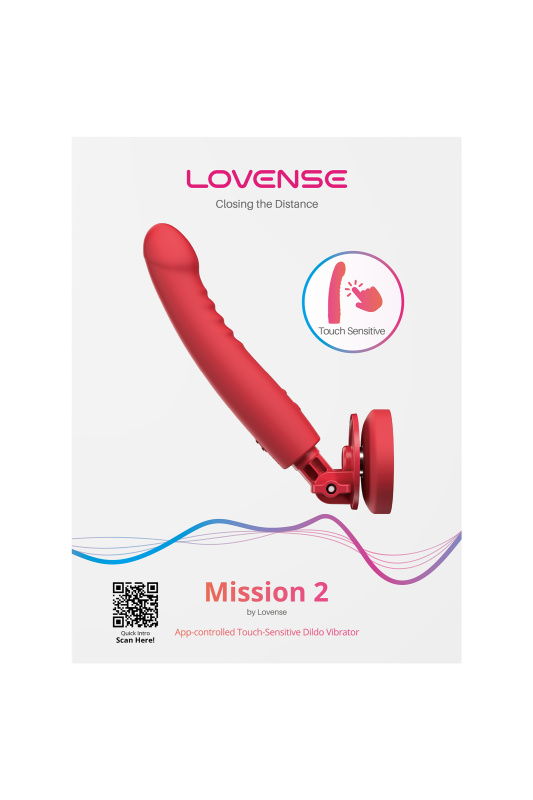 Изображение 7, Дилдо-вибратор LOVENSE Mission 2 с технологией Touch-Sense, силикон, красный, 27,2 см, TFA-LE-45
