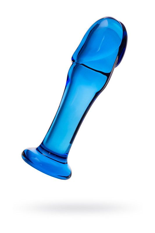 Изображение 1, Анальный фаллоимитатор Sexus Glass, стекло, синий, 13 см, TFA-912186