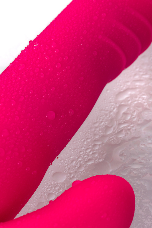 Изображение 12, Вибратор с подогревом для двойной стимуляции JOS NEGA, силикон, розовый, 22 см, TFA-783021